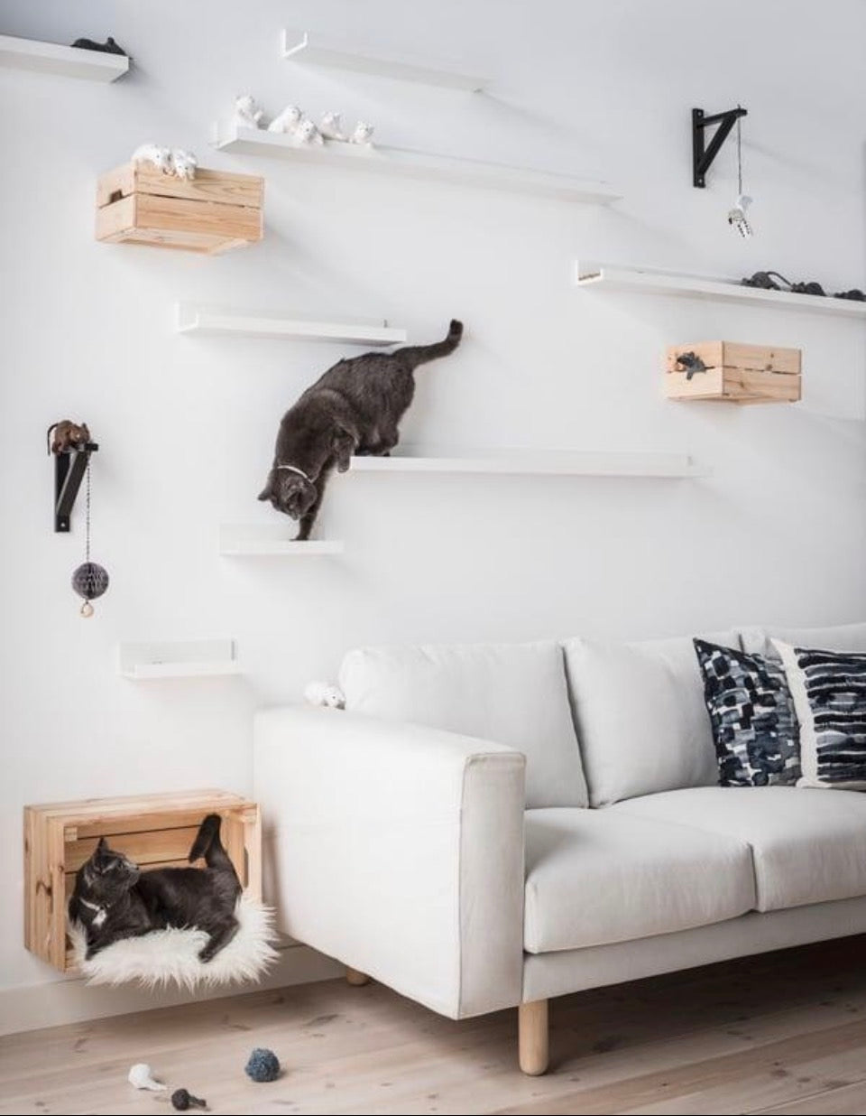Estantes Hexagonales para Gatos – Muebles Modulares de Pared