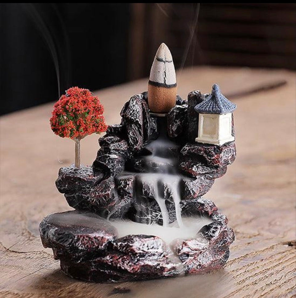 Fuente Zen de Incienso en Cascada – Set Completo